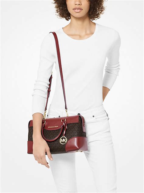 NWT MICHAEL KORS Maya Small Pebbled Leather Satchel